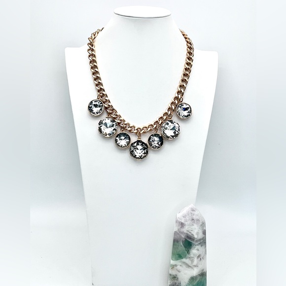 Jewelry - Crystal Charm Statement Necklace
